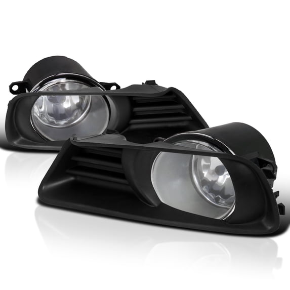 Spec-D Tuning Clear Bumper Driving Fog Lights + Bulbs + Switch Compatible with 2007-2009 Toyota Camry L+R Pair Assembly