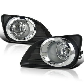 Spec-D Tuning Clear Bumper Driving Fog Lights + Bulbs + Switch Compatible with 2010-2011 Toyota Camry L+R Pair Assembly
