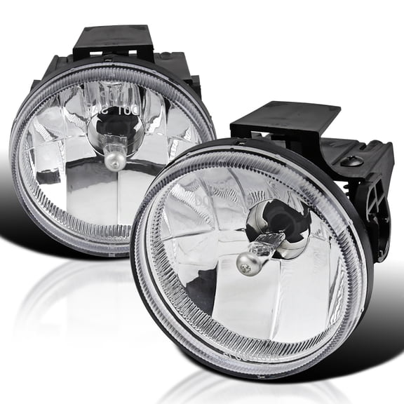 Spec-D Tuning Clear Driving Fog Lights +Bulbs Compatible with 1999-2002 Dodge Ram Sport Package 1500 2500 3500 L+R Pair Assembly