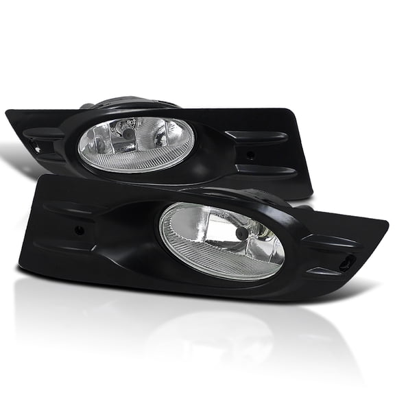 Spec-D Tuning Clear Driving Fog Lights + H11 Bulbs Compatible with 2006-2007 Honda Accord 2Dr 2D Coupe L+R Pair Assembly