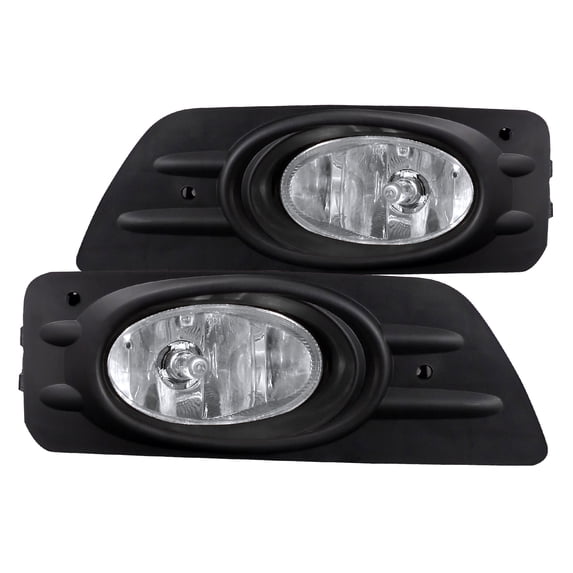 Spec-D Tuning Clear Driving Fog Lights Lamps + H11 Bulbs & Switch & Wiring Compatible with 2006-2007 Honda Accord 4Dr Sedan L+R Pair Assembly