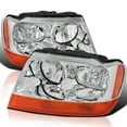 thumbnail image 1 of Spec-D Tuning Clear Headlights Compatible with 1999-2004 Jeep Grand Cherokee L+R Pair Head Light Lamp Assembly, 1 of 6