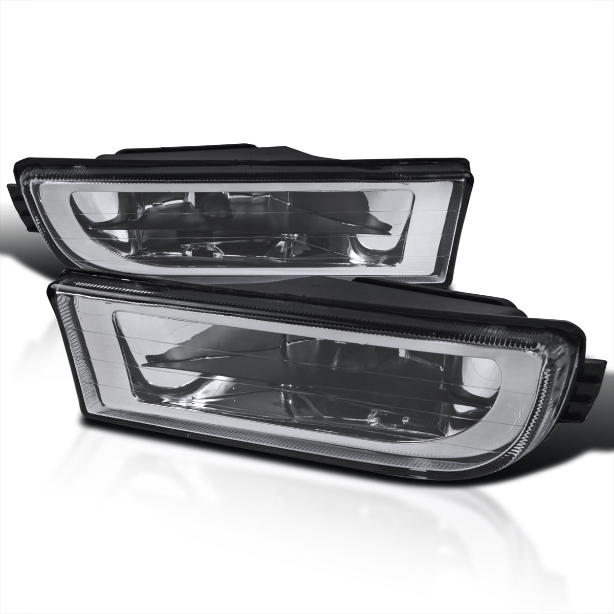 1994-2001 BMW 7 E38 Headlight Eyelids | ABS | Gloss | Black | Front | Plastic | V2