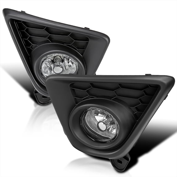 Spec-D Tuning Clear Lens Fog Lights + H11 Bulbs + Switch Compatible with Mazda Cx-5 Gt Gs Sport Utility 2013-2016 L+R Pair Assembly