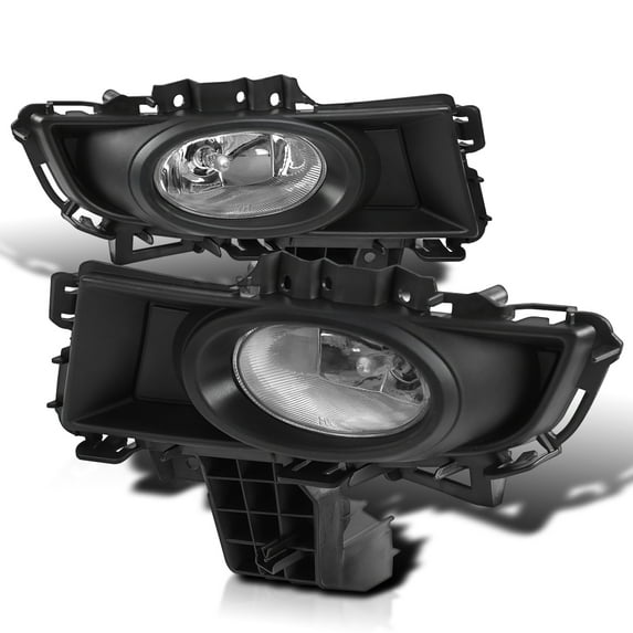 Spec-D Tuning Clear Lens Fog Lights + H11 Bulbs + Switch + Wiring Included Compatible with 2007-2009 Mazda 3 4 Door L+R Pair Assembly