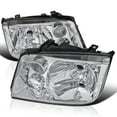 thumbnail image 1 of Spec-D Tuning Chrome Clear w/o Built-in Fog Lights Compatible with 1999-2005 Volkswagen Jetta Bora MK4 L+R Pair Head Light Lamp Assembly, 1 of 6
