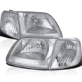 thumbnail image 1 of Spec-D Tuning Crystal Chrome Led Headlights + Clear Corner Lamps Compatible with 1997-2003 Ford F150, Expedition, L+R Pair Assembly, 1 of 7