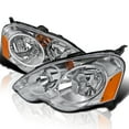 thumbnail image 1 of Spec-D Tuning Diamond Jdm Chrome Housing Clear Lens Headlights Compatible with 2002-2004 Acura RSX L+R Pair Head Light Lamp Assembly, 1 of 6