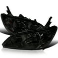 thumbnail image 1 of Spec-D Tuning Diamond Style Chrome Smoke Headlights Compatible with 2004-2005 Honda Civic 2D/ 4D L+R Pair Head Light Lamp Assembly, 1 of 6