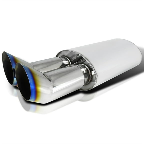 Spec-D Tuning Dual 3" Dtm Titanium Exhaust Muffler Fits select: 2000-2010 CHEVROLET IMPALA, 1997-2010 CHEVROLET MALIBU