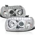thumbnail image 1 of Spec-D Tuning Dual Halo Chrome Projector SMD LED Headlights Compatible with 2005-2007 Ford Escape, Left + Right Pair Headlamps Assembly, 1 of 7