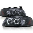 thumbnail image 1 of Spec-D Tuning Dual Halo Glossy Piano Black Projector Headlights Compatible with 2004-2006 Nissan Sentra, Left + Right Pair Headlamps Assembly, 1 of 5