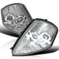 thumbnail image 1 of Spec-D Tuning Dual Halo Projector Chrome Headlights Compatible with 2000-2005 Mitsubishi Eclipse, Left + Right Pair Headlamps Assembly, 1 of 7