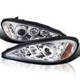 thumbnail image 1 of Spec-D Tuning Dual LED Halo Projector Headlights Compatible with 1999-2005 Pontiac Grand AM, Left + Right Pair Headlamps Assembly, 1 of 5