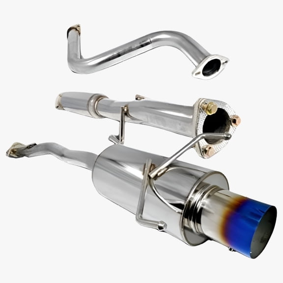 Spec-D Tuning Exhaust Catback System Titanium Burnt Tip Automotive Specialty Parts