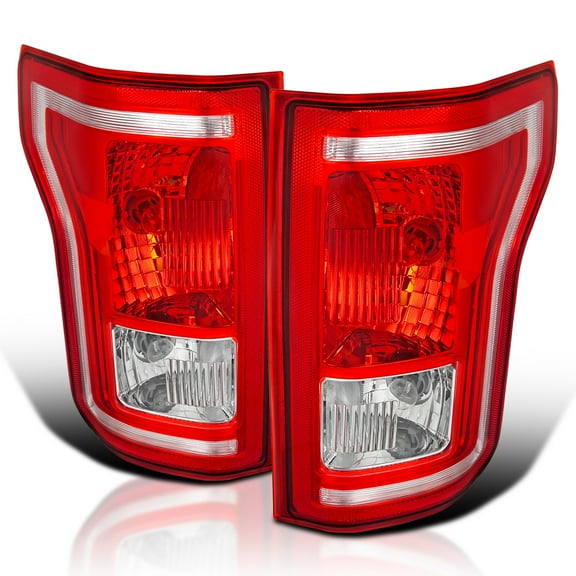 Spec-D Tuning Factory Style Halogen Tail Lights Compatible with 2015-2017 Ford F150 F-150 Truck, Left+Right Assembly