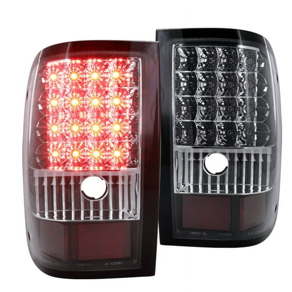 Spec-D Tuning For 2006-2011 Ford Ranger Led Tail Lights Rear Brake Stop Lamps Black Replacement (Left+Right) 2006 2007 2008 2009 2010 2011