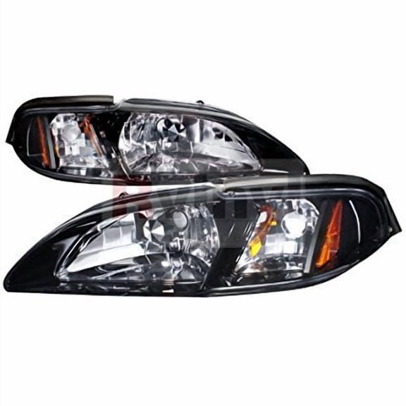Spec-D Tuning Ford Mustang 1994 1995 1996 1997 1998 Euro Headlights - Smoke Lens