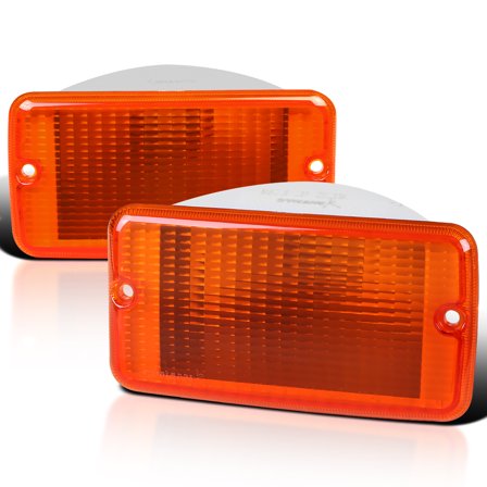 Spec-D Tuning Front Bumper Parking Signal Lights Compatible with 1997-2006 Jeep Wrangler L+R Pair Driver and Passenger Assembly