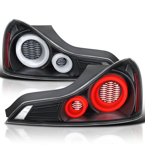 Spec-D Tuning Full LED Black Tail Lights w/ Sequential Turn Signals & Startup Animation Compatible with 2008-2013 Infiniti G37, 2014-2015 Infiniti Q60, Left + Right Pair Tail Lights Assembly