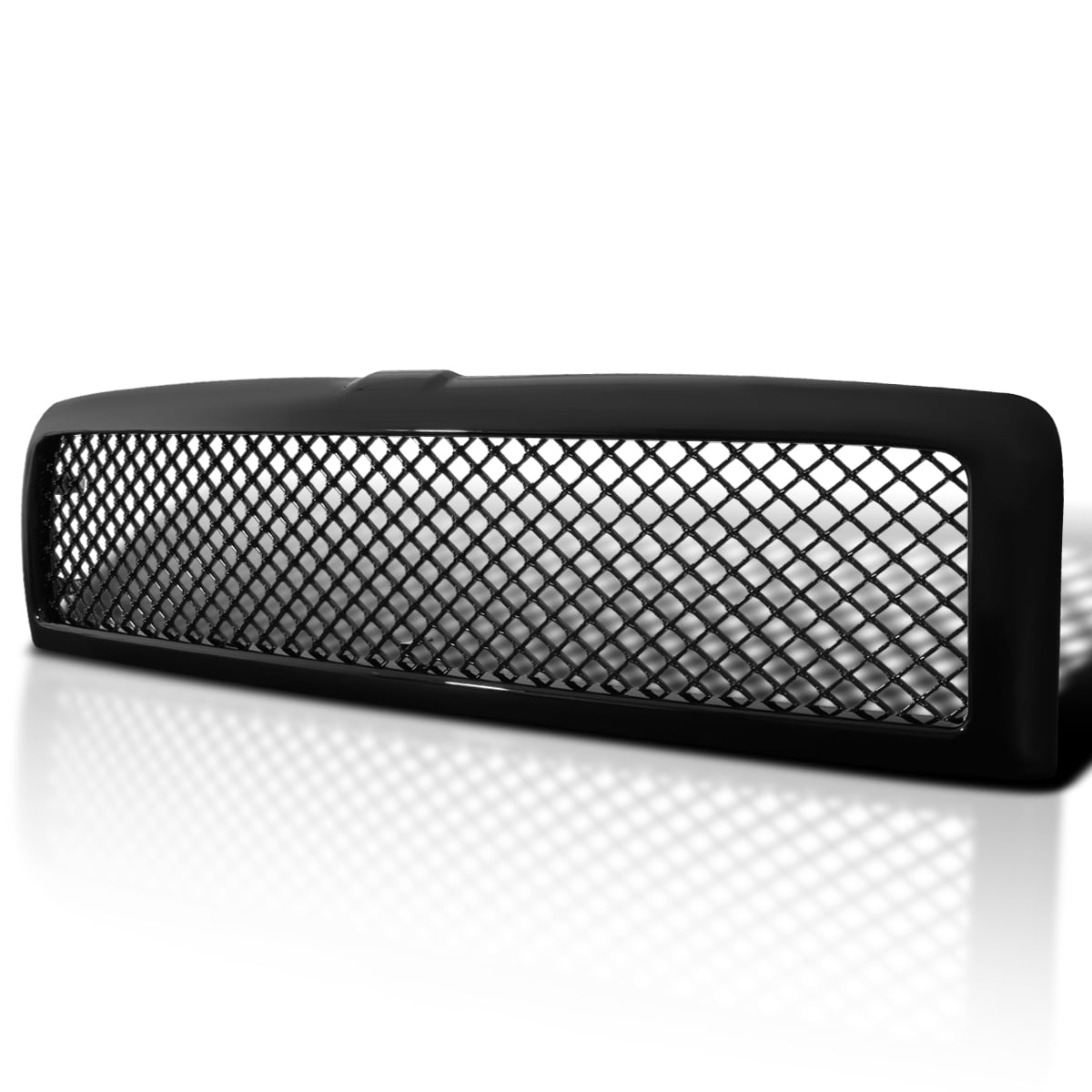 Glossy Black Mesh Front Grill For 1994-2001 Dodge Ram 1500 / 1994-2002 2500/3500 – ABS Replacement Grille