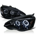 thumbnail image 1 of Spec-D Tuning Black Smoke Dual Halo Projector Headlights Compatible with 2002-2004 Acura RSX, Left + Right Pair Headlamps Assembly, 1 of 5