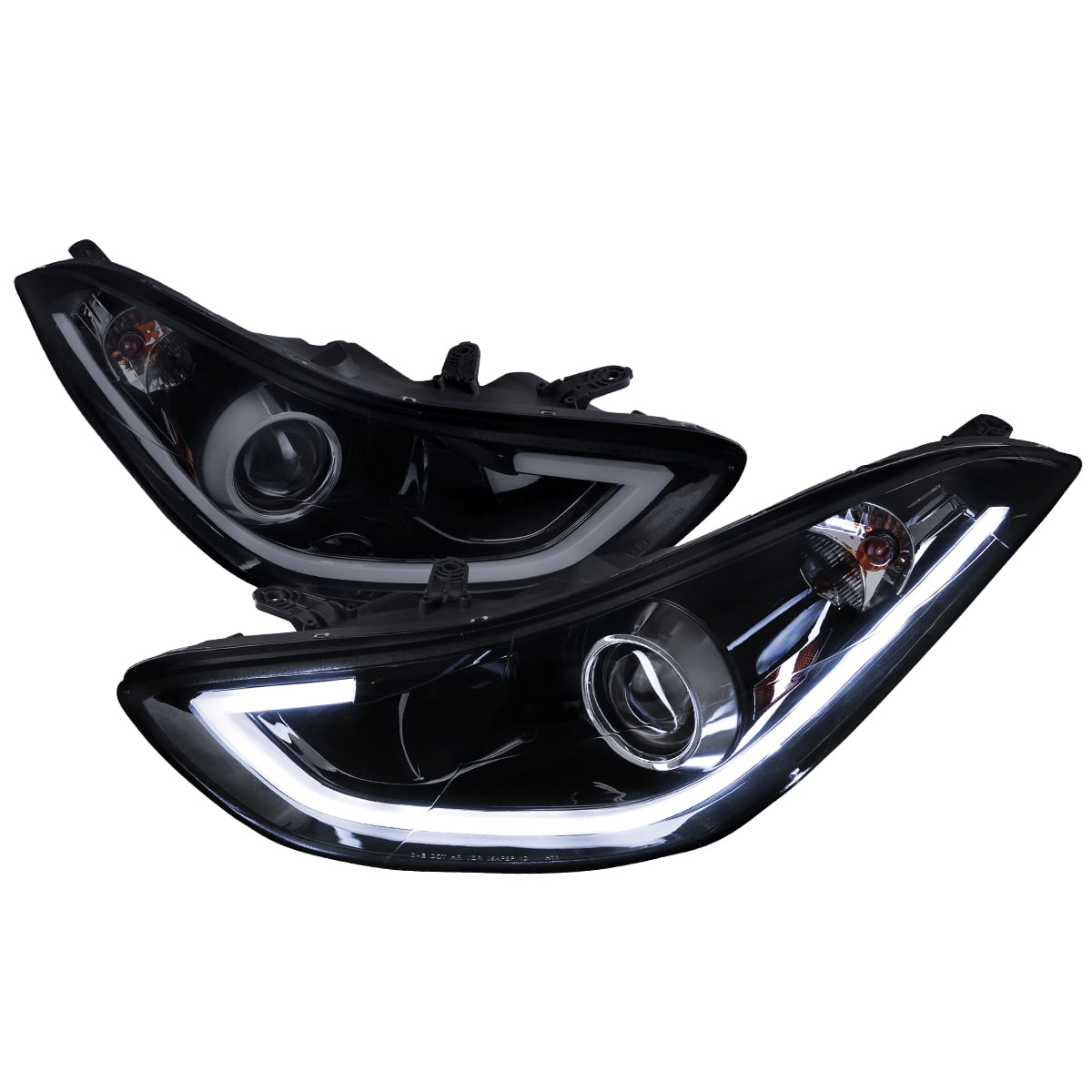 Spec-D Tuning LED Glossy Black Smoke Projector Headlights Compatible ...
