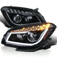 thumbnail image 1 of Spec-D Tuning Black Smoke LED Tube Projector Headlights Compatible with 2008-2012 Chevy Malibu LS / LT / LTZ, 2008-2010 Chevy Malibu Hybrid, Left + Right Pair Headlamps Assembly, 1 of 6