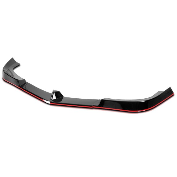 Spec-D Tuning Glossy Black Red Trim Front Bumper Lip Spoiler Compatible with 2012-2014 Mercedes Benz W204