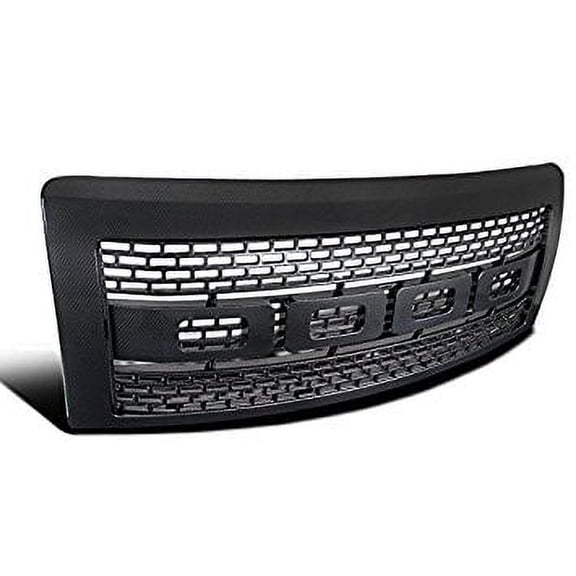 Spec-D Tuning HG-F15009CL-R-RS Carbon Fiber Hood Grille (Ford F150 Look Raptorstyle Bumperwith shell)