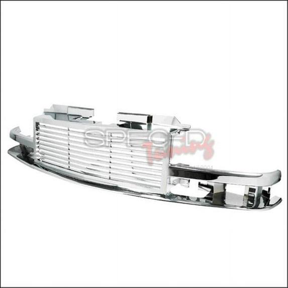 Spec-D Tuning HG-S1098C Front Grille for 98 to 02 Chevrolet S10, Chrome - 14 x 14 x 63 in.