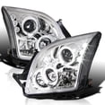 thumbnail image 1 of Spec-D Tuning Halo Chrome Housing Clear Lens Projector Headlights Compatible with 2006-2009 Ford Fusion, Left + Right Pair Headlamps Assembly, 1 of 7