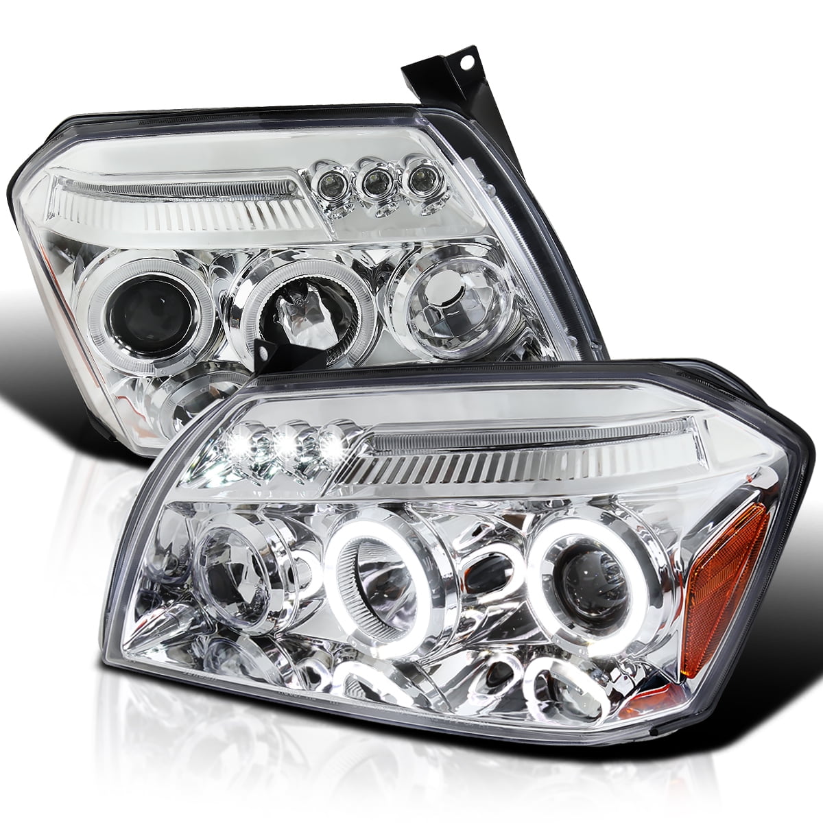 Spyder Dodge Magnum 05-07 Projector Headlights LED Halo LED Chrm (Not Included) PRO-YD-DMAG05-LED-C