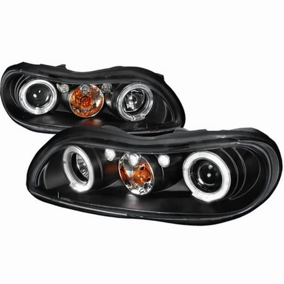 Spec-D Tuning  Halo LED Projector Headlight for 99 to 03 Chevrolet Malibu- Black