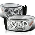 thumbnail image 1 of Spec-D Tuning Halo LED Projector Headlights Compatible with 2006-2008 Dodge Ram 1500, 2006-2009 Dodge Ram 2500 3500, Left + Right Pair Headlamps Assembly, 1 of 5