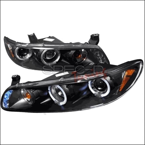 Spec-D Tuning Halo LED Projector Headlights Plus Corner Lights for 97 to 03 Pontiac Grand Prix, Black - 10 x 21 x 24 in.