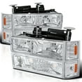 thumbnail image 1 of Spec-D Tuning Headlights + Bumper Lights + Corner Compatible with 1994-1998 Chevy C/K 1500 2500 3500 Tahoe Suburban C10 Pickup, Left + Right Pair Headlamp Assembly, 1 of 6