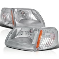 Spec-D Tuning Headlights   Corner Lights Compatible with 1997-2003 Ford F-150, 1997-2002 Expedition Head Lights Lamps Assembly L R Pair