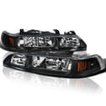 thumbnail image 1 of Spec-D Tuning JDM Black 1PC Style Headlights Compatible with 1990-1993 Acura Integra & Hatchback L+R Pair Head Light Lamp Assembly, 1 of 6