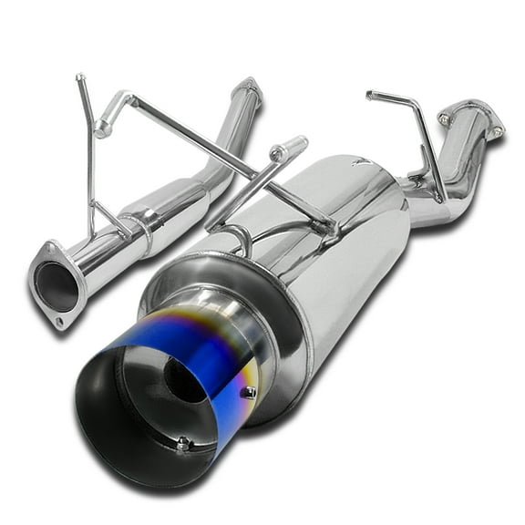 Spec-D Tuning  4.5" Outlet 3" Inlet Stainless Steel Catback Exhaust Muffler Compatible with 1989-1994 Nissan 240SX S13