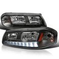 thumbnail image 1 of Spec-D Tuning Jdm Black Clear Lens Led SMD Headlights Compatible with 2000-2005 Chevy Impala L+R Pair Head Light Lamp Assembly, 1 of 6