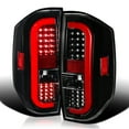 thumbnail image 1 of Spec-D Tuning Jet Black Housing Clear Lens Red Sequential LED Bar Tail Lights Compatible with 2014-2021 Toyota Tundra Left + Right Pair Assembly, 1 of 6