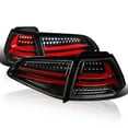 thumbnail image 1 of Spec-D Tuning Jet Black Housing Red LED Bar Tail Lights Compatible with 2015-2017 Volkswagen Golf GTI Models, Left + Right Pair Assembly, 1 of 6
