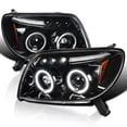 thumbnail image 1 of Spec-D Tuning Jet Black LED Dual Halo Projector Headlights Compatible with 2003-2005 Toyota 4Runner, Left + Right Pair Headlamps Assembly, 1 of 5