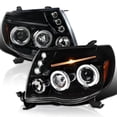 thumbnail image 1 of Spec-D Tuning Jet Black LED Dual Halo Projector Headlights Compatible with 2005-2011 Toyota Tacoma, Left + Right Pair Headlamps Assembly, 1 of 6