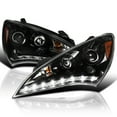 thumbnail image 1 of Spec-D Tuning Jet Black LED Projector Headlights Compatible with 2010-2012 Hyundai Genesis 2Door Coupe, Left + Right Pair Headlamps Assembly, 1 of 6