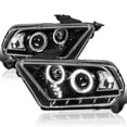 thumbnail image 1 of Spec-D Tuning Jet Black LED Projector Headlights Compatible with 2010-2014 Ford Mustang, Left + Right Pair Headlamps Assembly, 1 of 7