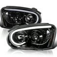 thumbnail image 1 of Spec-D Tuning Jet Black Projector Headlights w/ LED Light Bar Compatible with 2004-2005 Subaru Impreza RS/ WRX/ Outback/ STI, Left + Right Pair Headlamps Assembly, 1 of 5