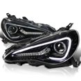 thumbnail image 1 of Spec-D Tuning Jet Black Projector Headlights w/ LED Signal Bar Compatible with 2013-16 Scion FR-S with Factory Halogen Headlight Models, 1 of 8
