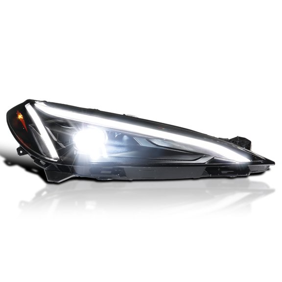 Spec-D Tuning Jet Black Right Passenger Side Full LED Switchback Projector Headlight w/ LED DRL For 2020-2027 Chevy Corvette